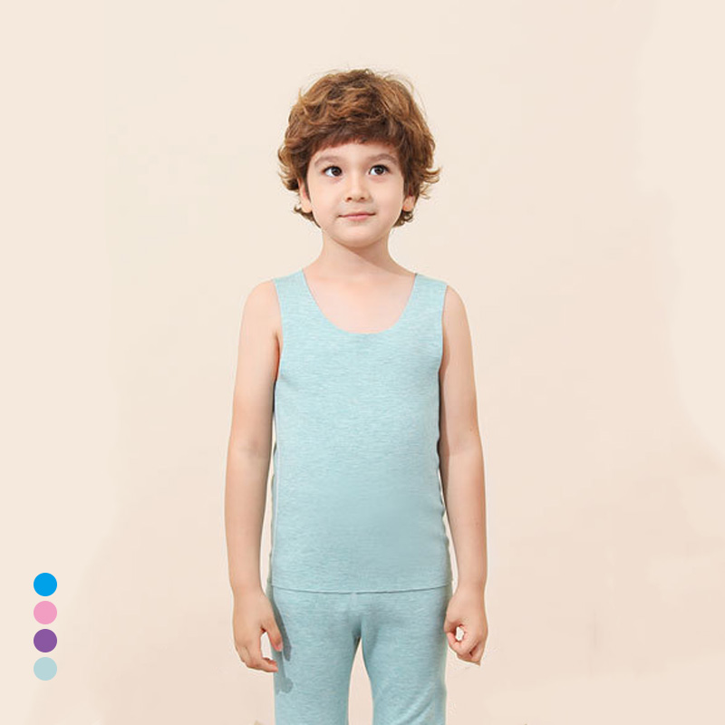 儿童纯色背心