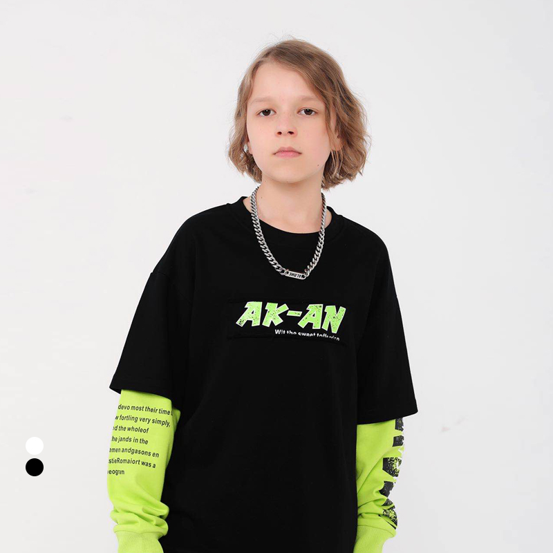 男大童假两件卫衣