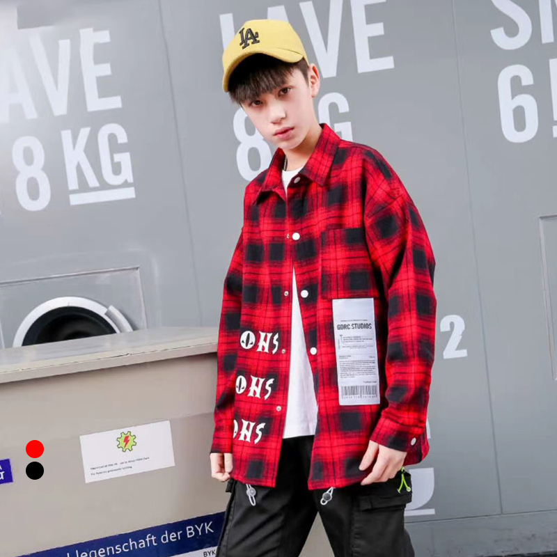 大童格子衬衫厚款